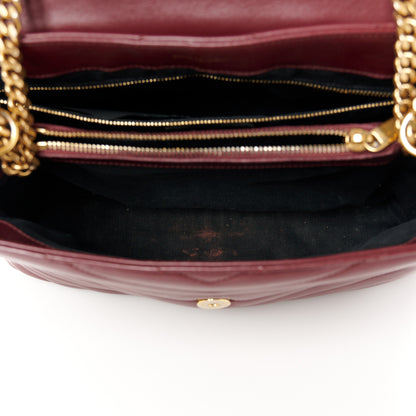 Saint Laurent Calfskin Y Quilted Monogram Medium Loulou Chain Satchel Rouge Legion 5 of 13