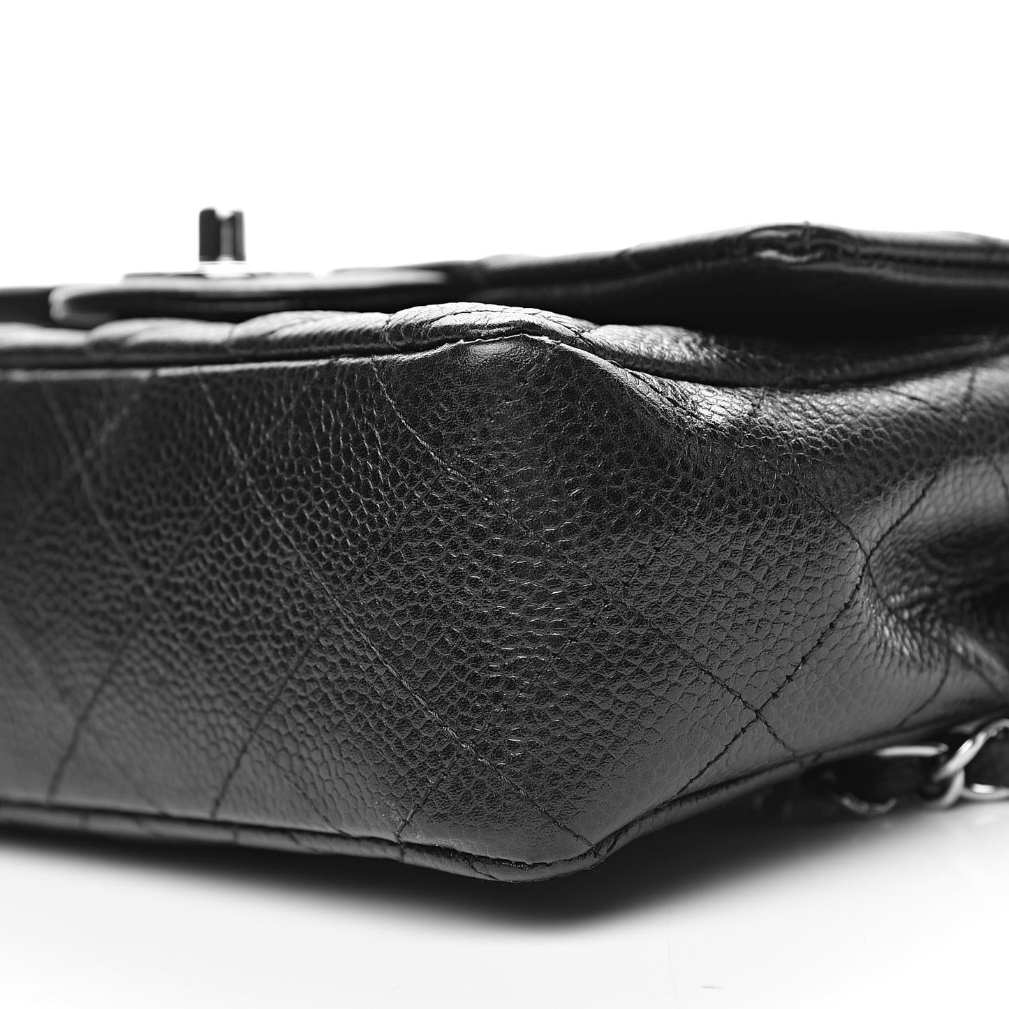Caviar Quilted Mini Rectangular Flap Black