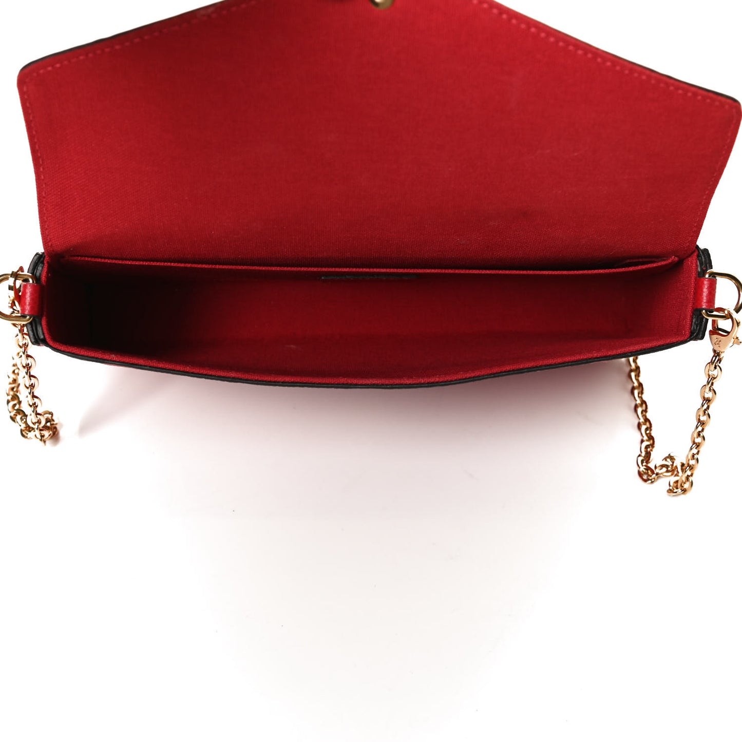 Empreinte Pochette Felicie Chain Wallet Scarlet