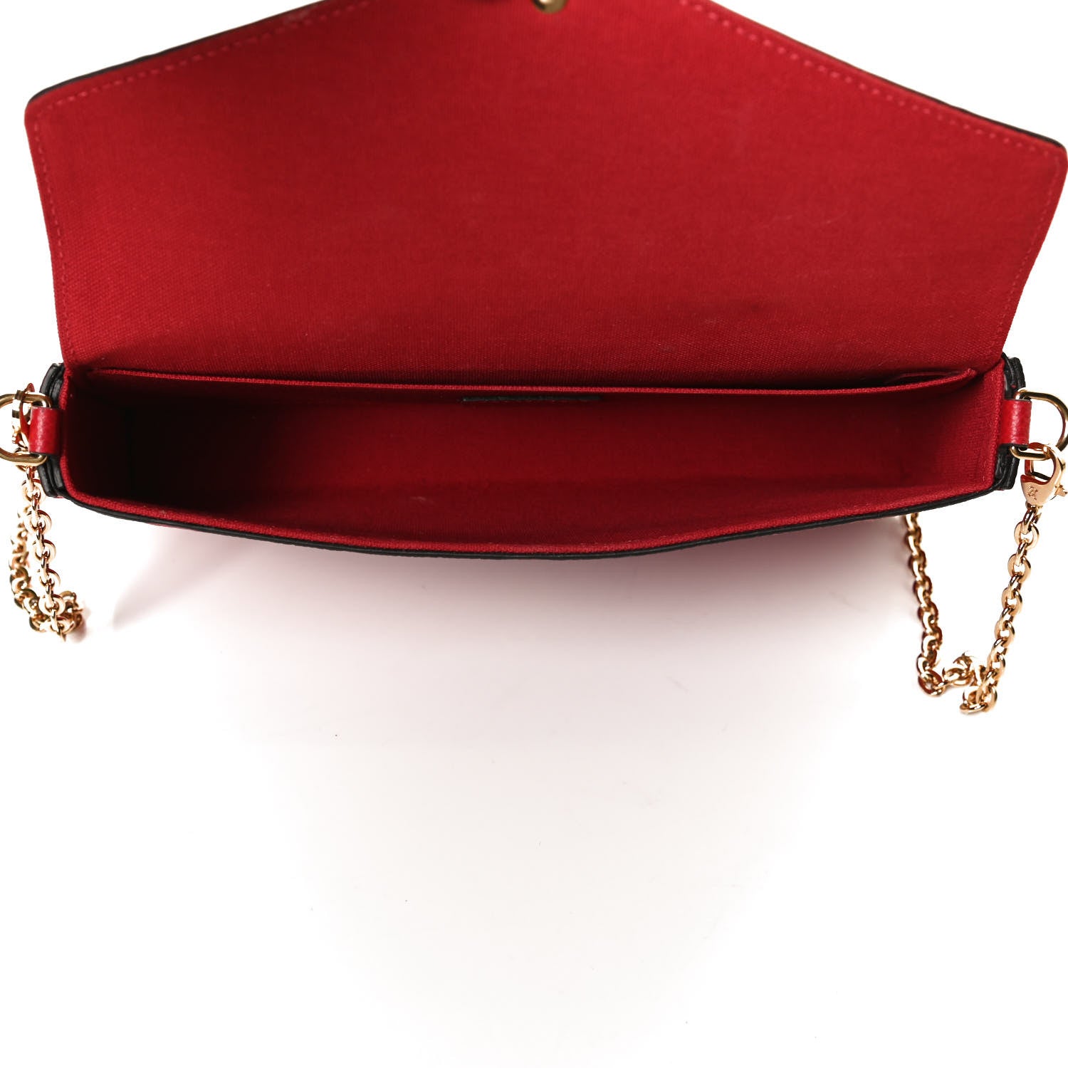 Louis Vuitton Empreinte Pochette Felicie Chain Wallet Scarlet 8 of 11