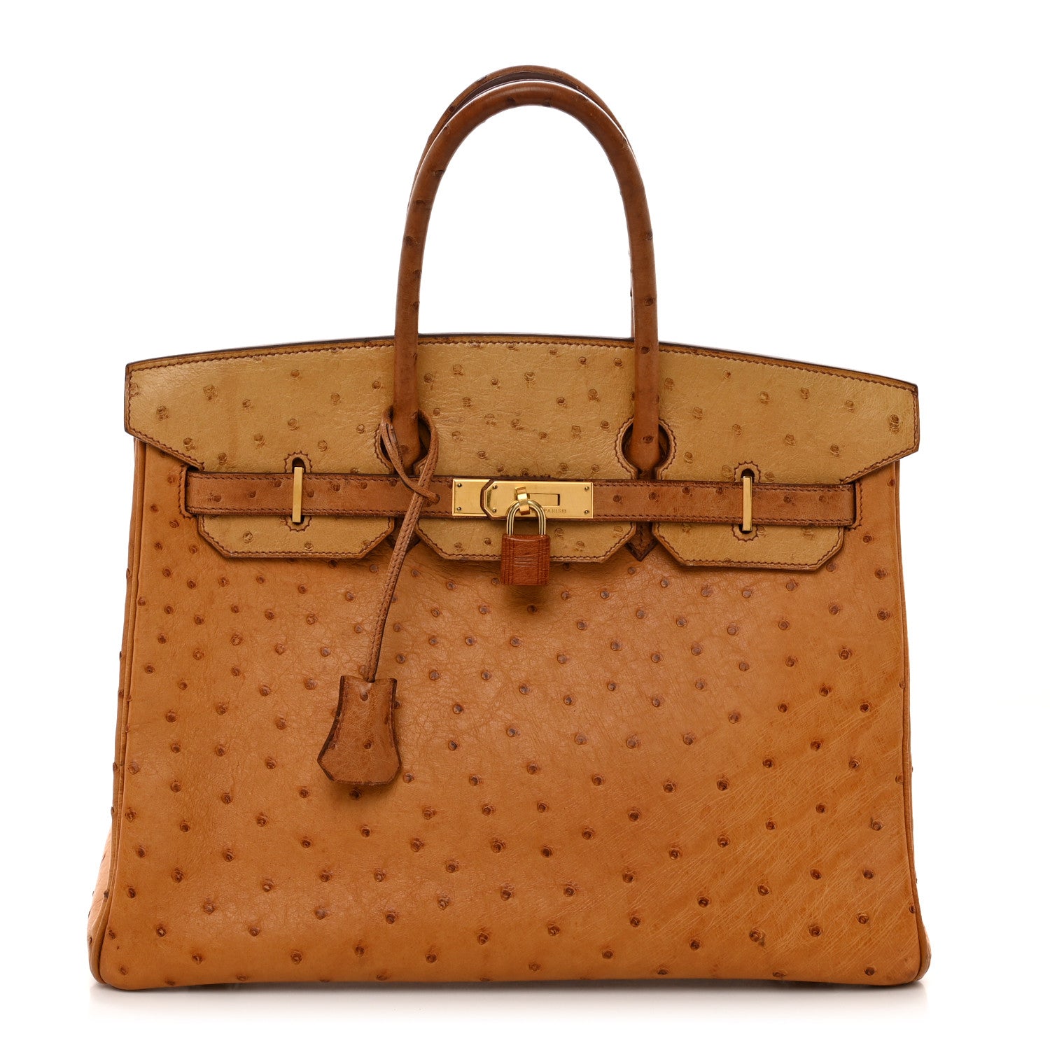 Hermes Ostrich Birkin 35 Gold 1 of 13