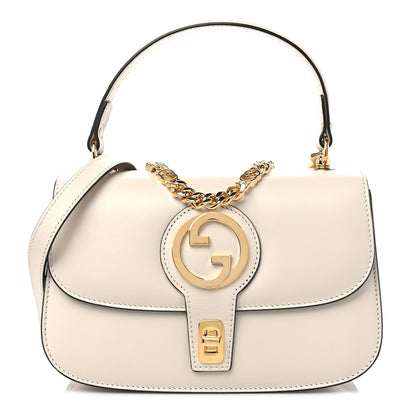 Gucci Roxy Calfskin Small Blondie Top Handle Shoulder Bag Mystic White 1 of 9