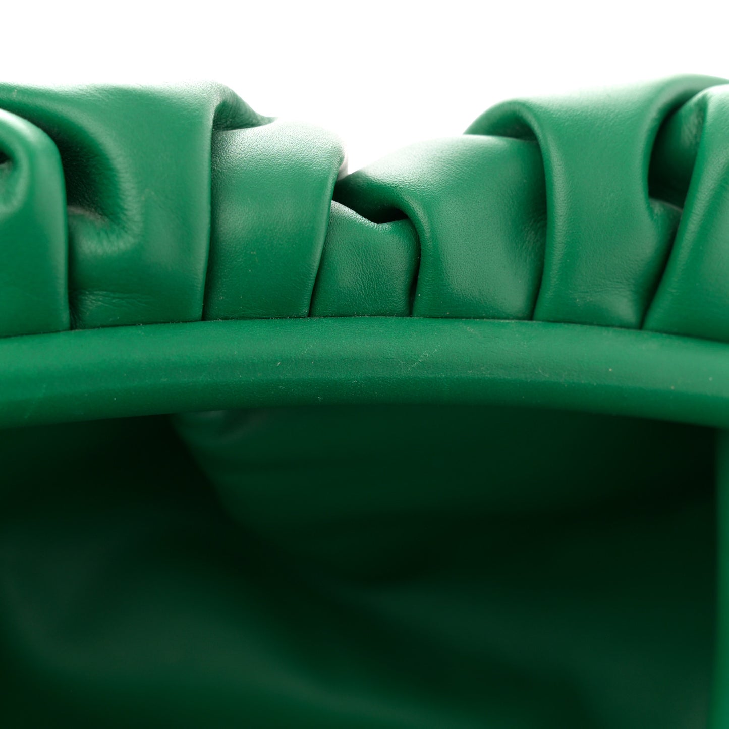 Smooth Butter Calf The Pouch Oversized Clutch Racing Green