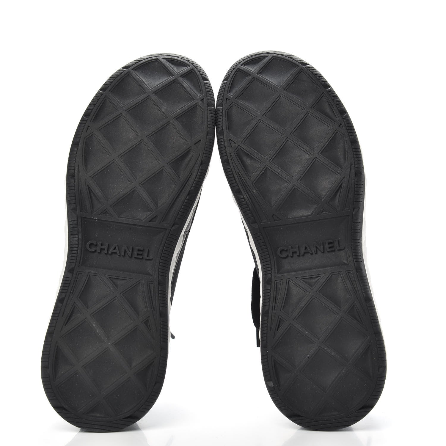 Chanel Velvet Calfskin Mixed Fibers CC Sneakers 39.5 Black 5 of 9