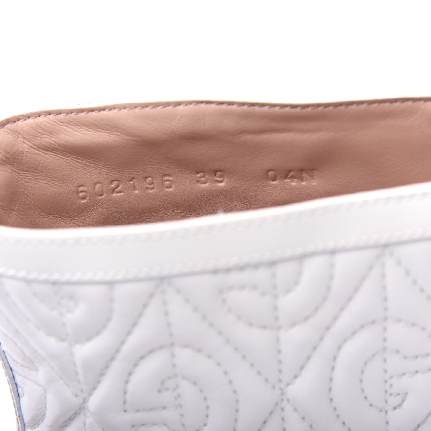 Calfskin Nappa Rhombus Quilted Trip Ankle Boots 39 Great White