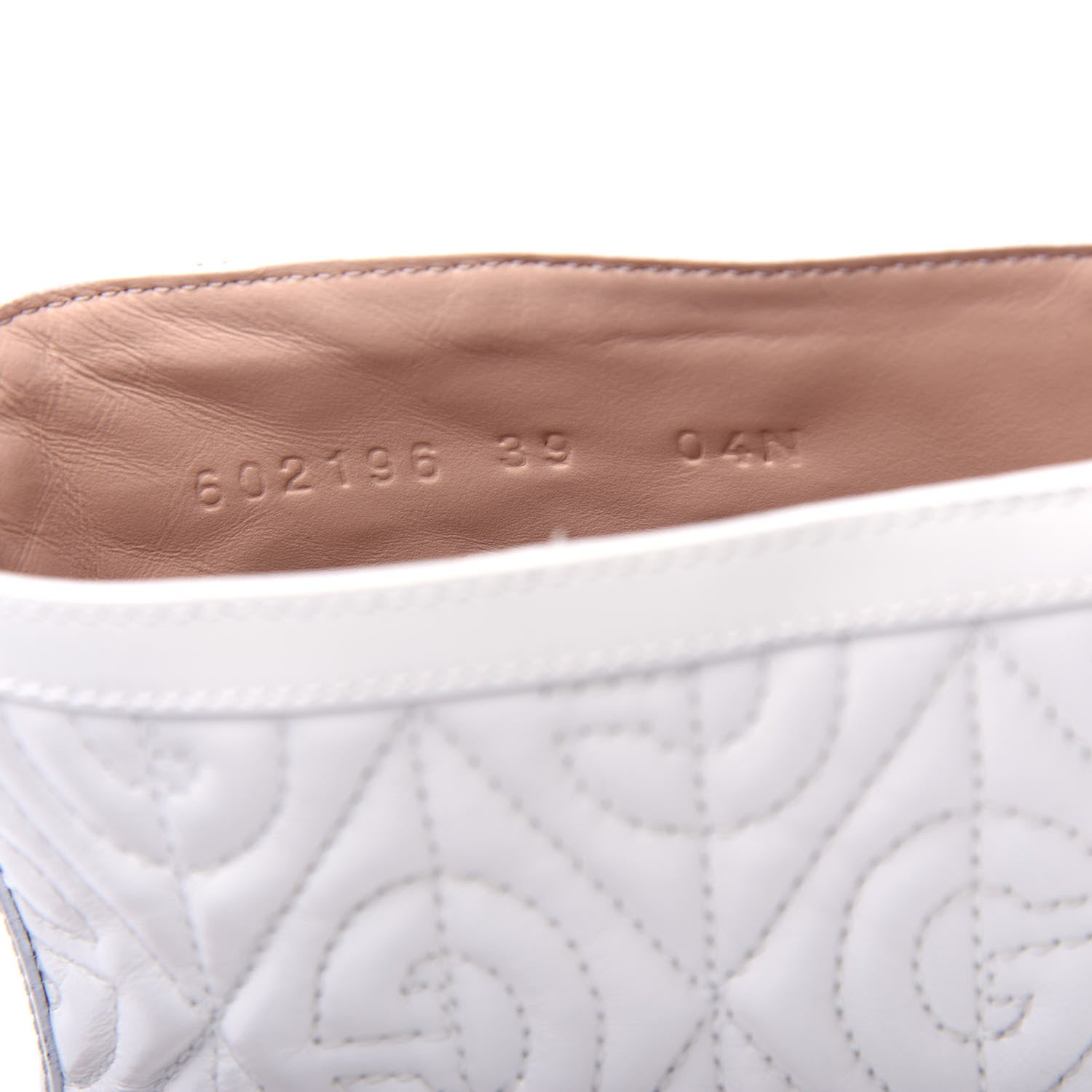 Gucci Calfskin Nappa Rhombus Quilted Trip Ankle Boots 39 Great White 10 of 11