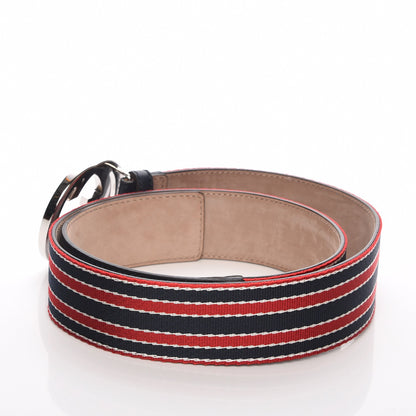 Gucci Canvas Web Interlocking G Belt 90 36 Blue Red 3 of 6