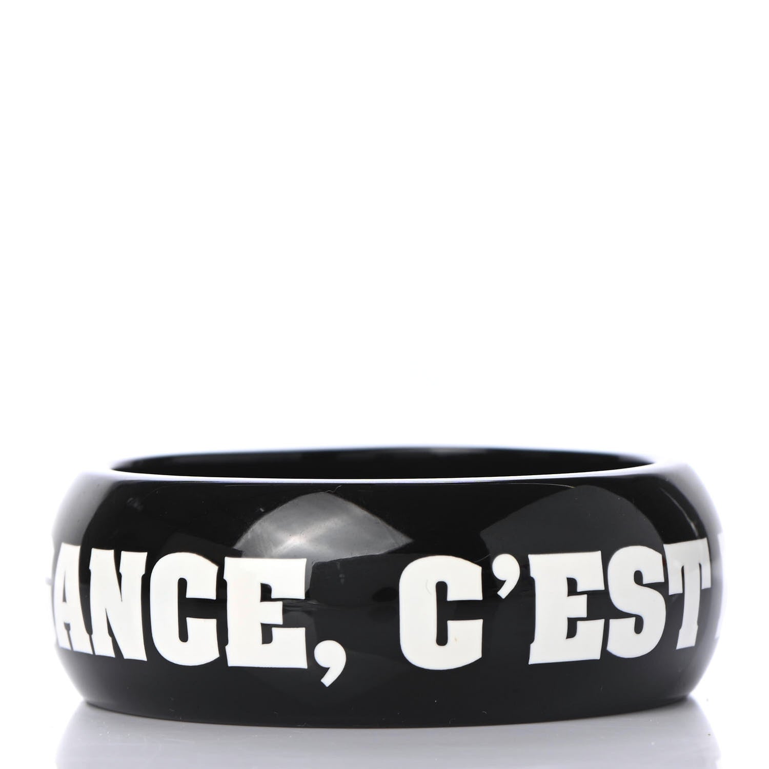 Chanel Resin L'Elegance Bangle Bracelet Black 2 of 3