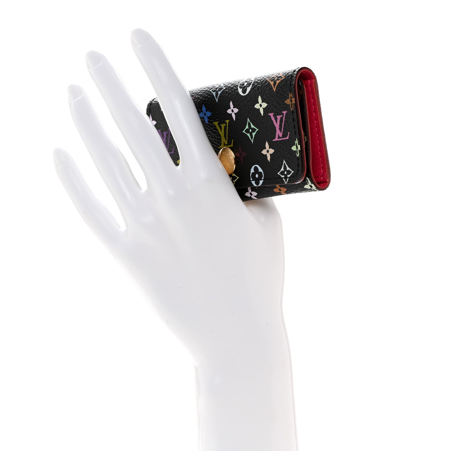 Monogram Multicolor Multicles 4 Key Holder Black Grenade