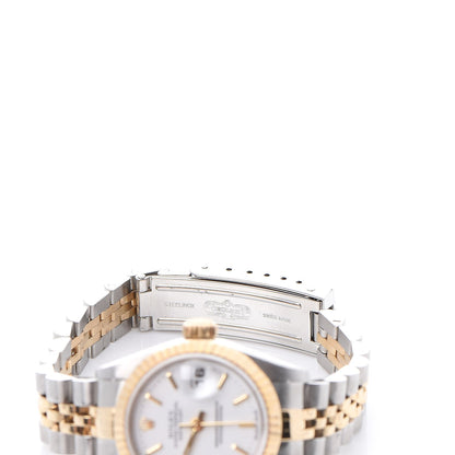 Rolex Stainless Steel 18K Yellow Gold 26mm Oyster Perpetual Datejust Watch White 79173 6 of 9