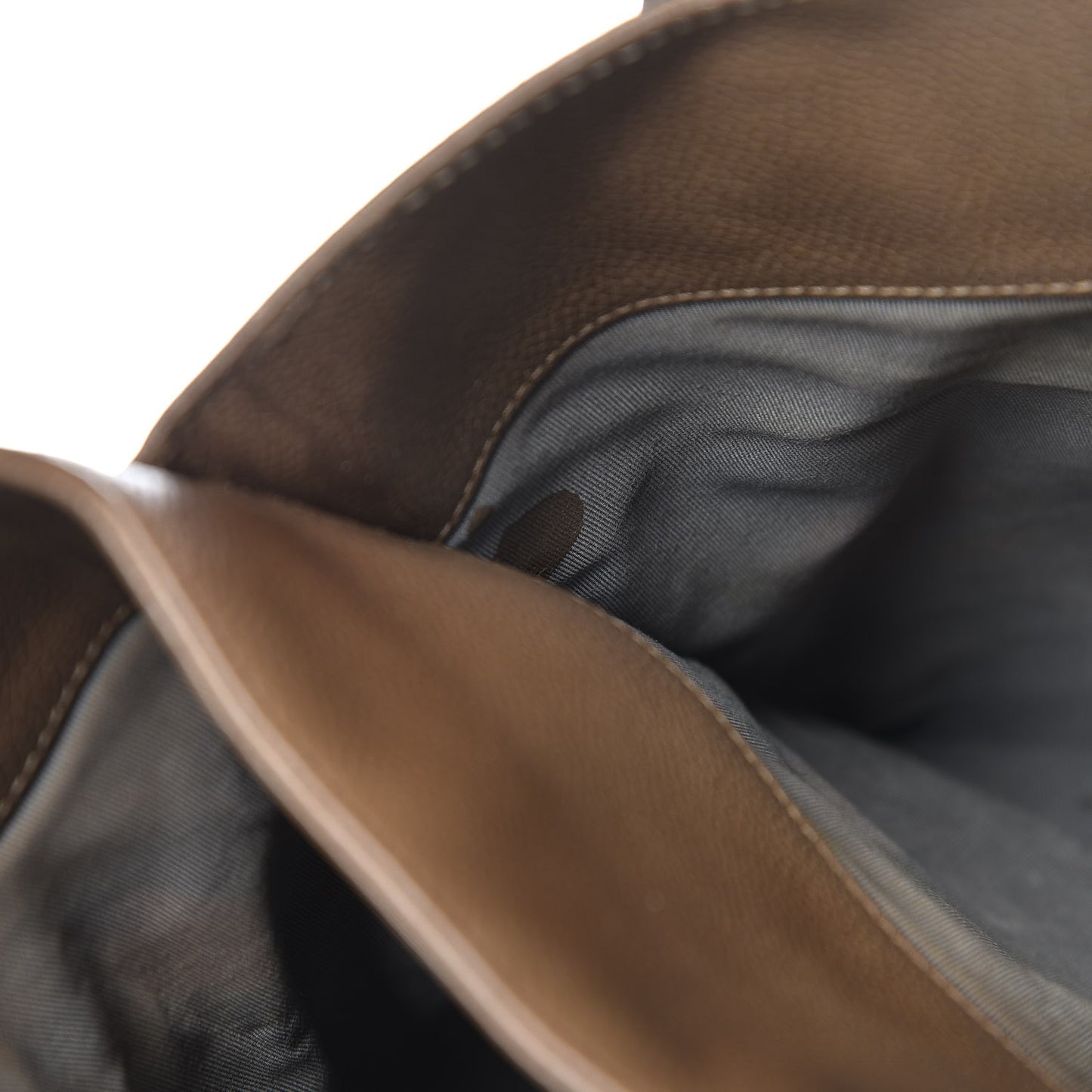 Calfskin Tall Cerf Tote Brown