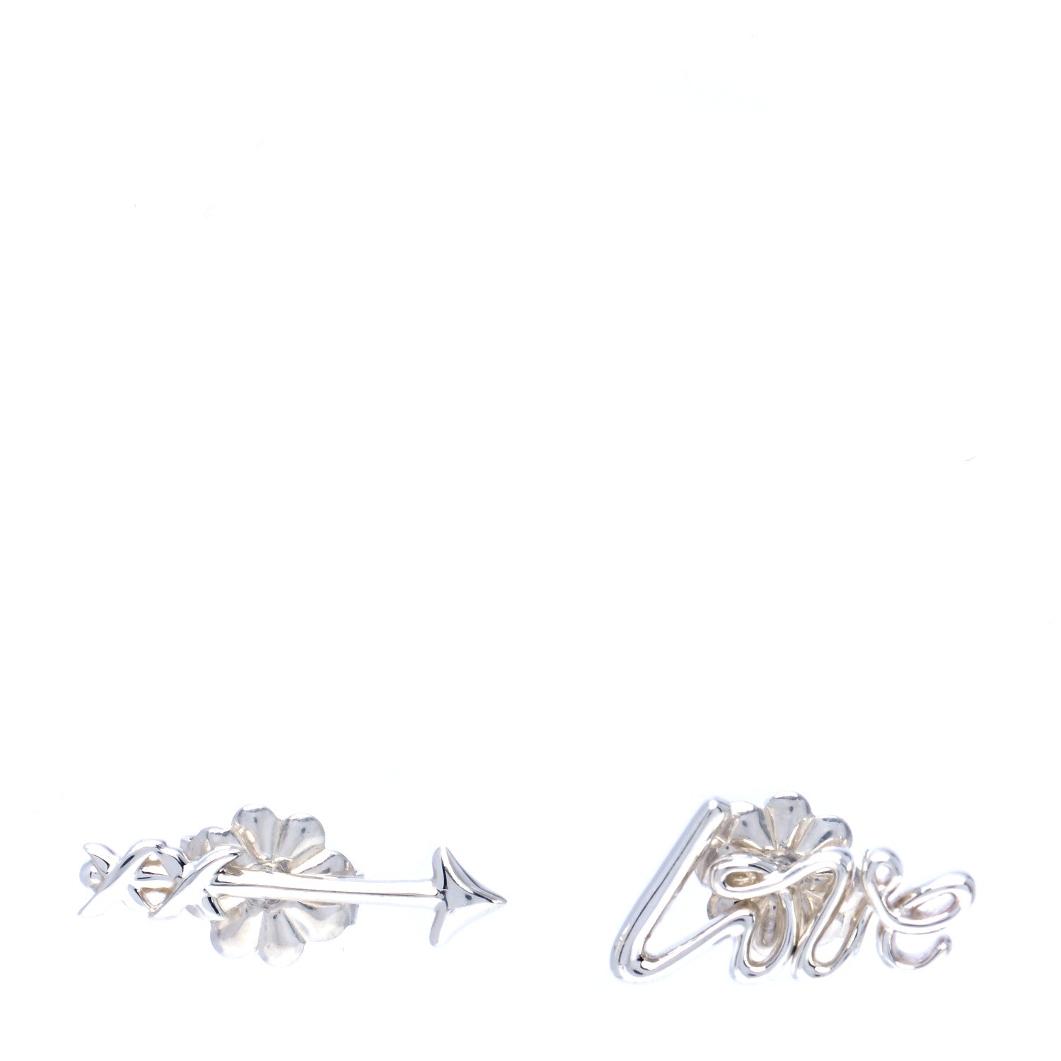 Tiffany Sterling Silver Paloma Picasso Love Arrow Earrings 1 of 7