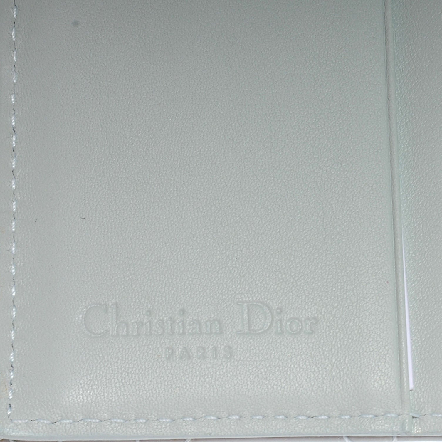 Christian Dior Patent Lady Dior Compact Cannage Wallet Blue 6 of 7