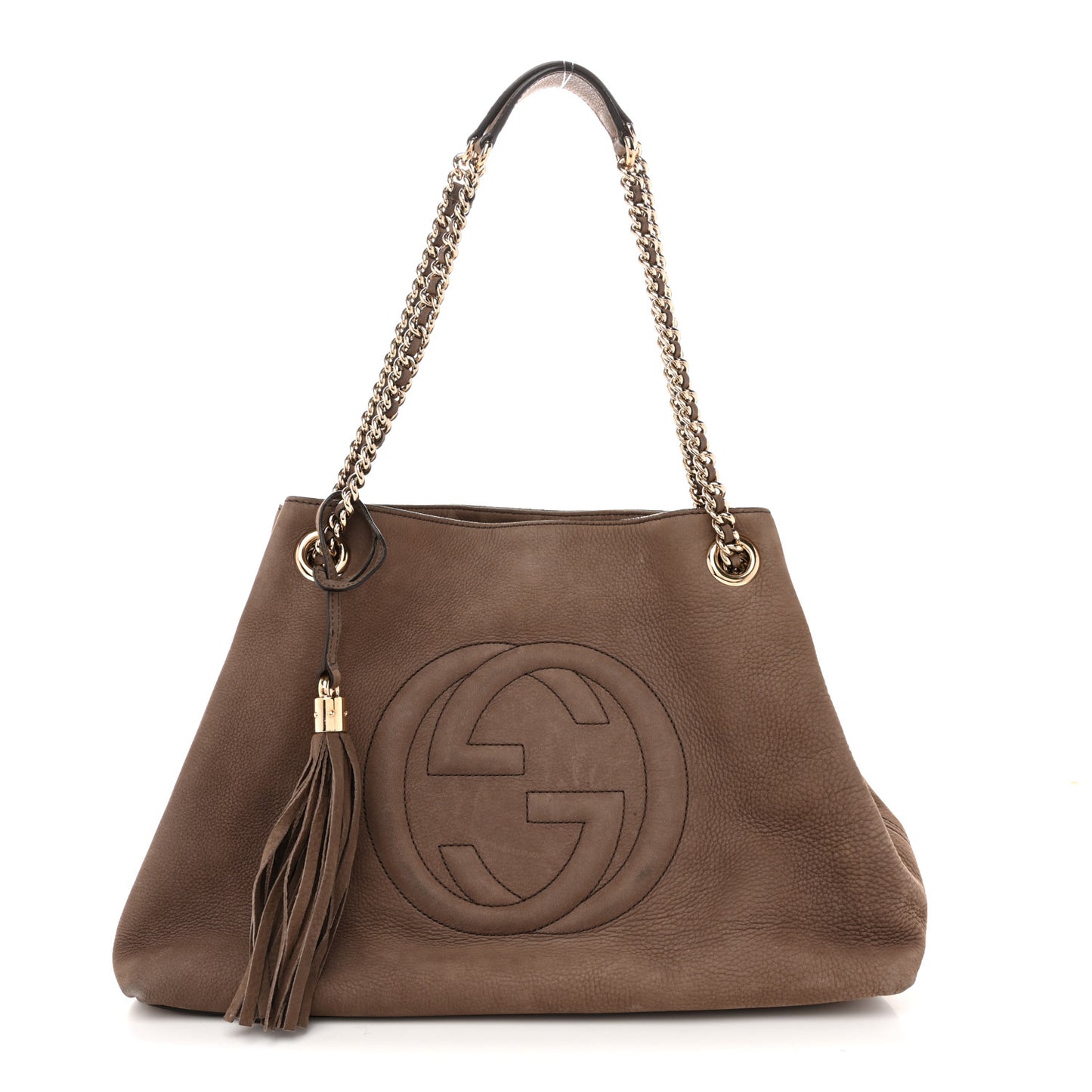 Vitello Range Medium Soho Chain Shoulder Bag Grey Field