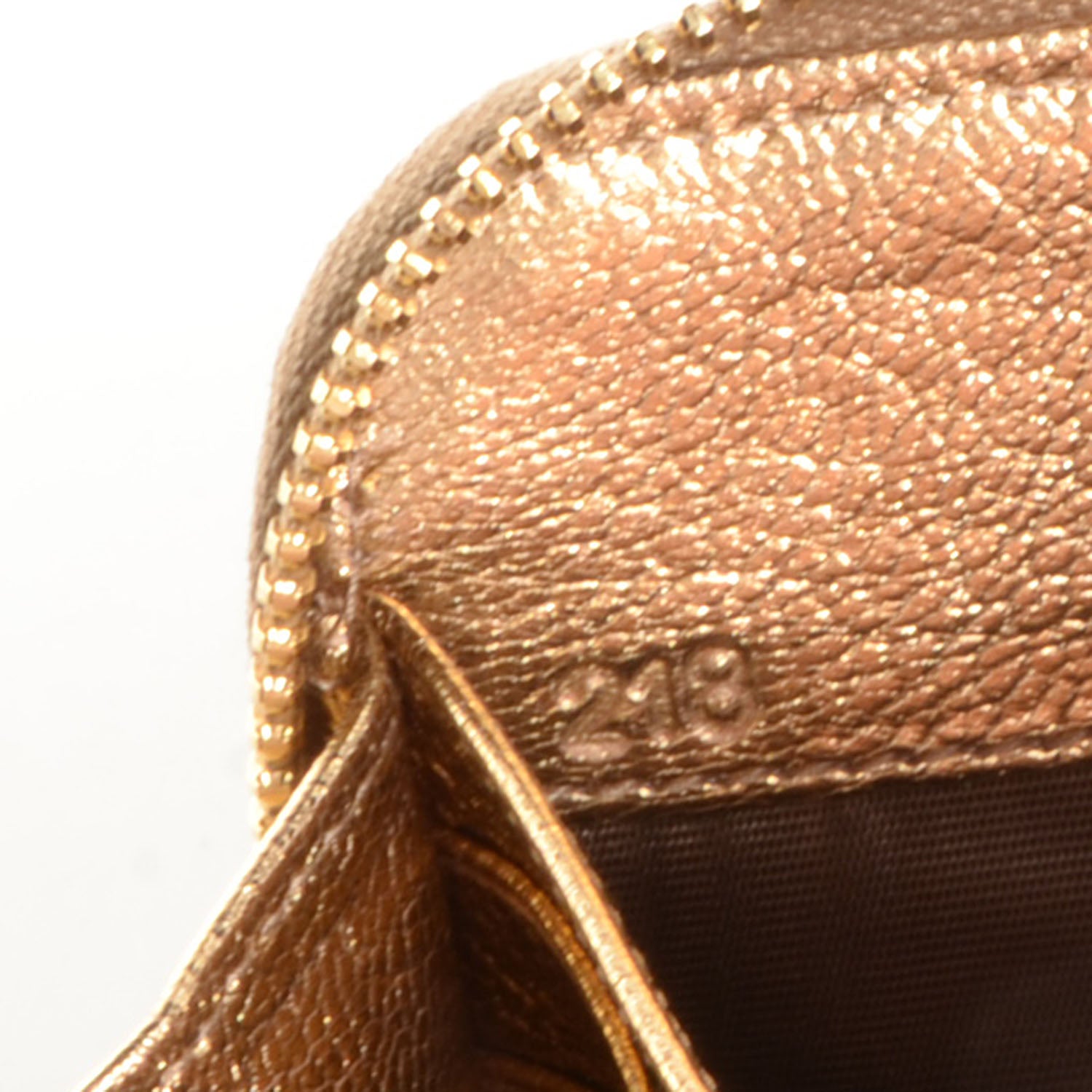 Miu Miu Goatskin Madras Zip Around Wallet Platinum 8 of 11