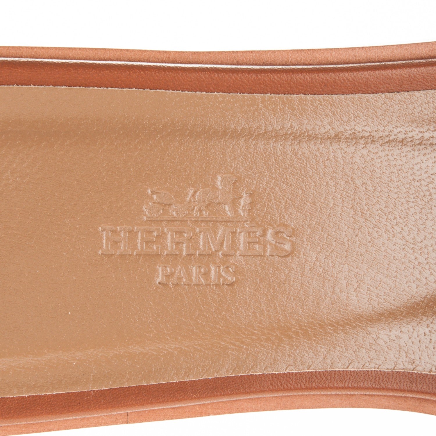Hermes Box Calfskin Oran Sandals 37 Gold 7 of 7