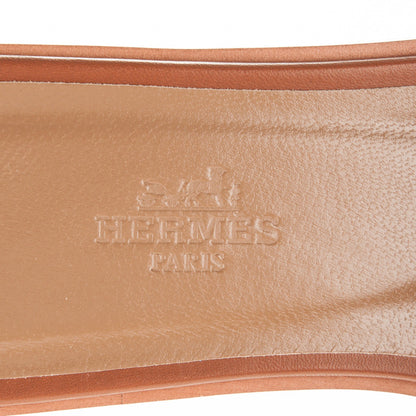Hermes Box Calfskin Oran Sandals 37 Gold 7 of 7