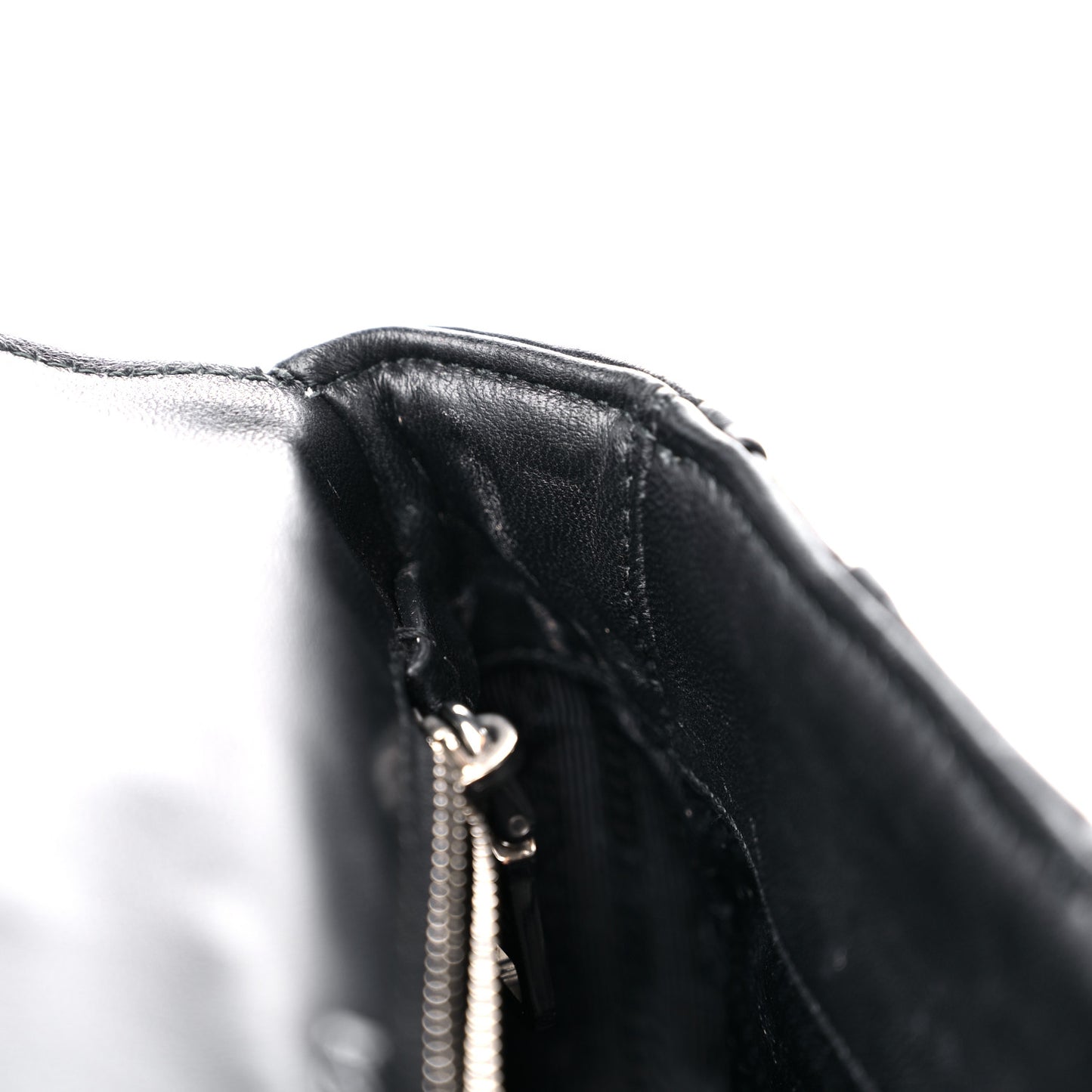 Nappa Gaufre Small Chain Flap Shoulder Bag Black