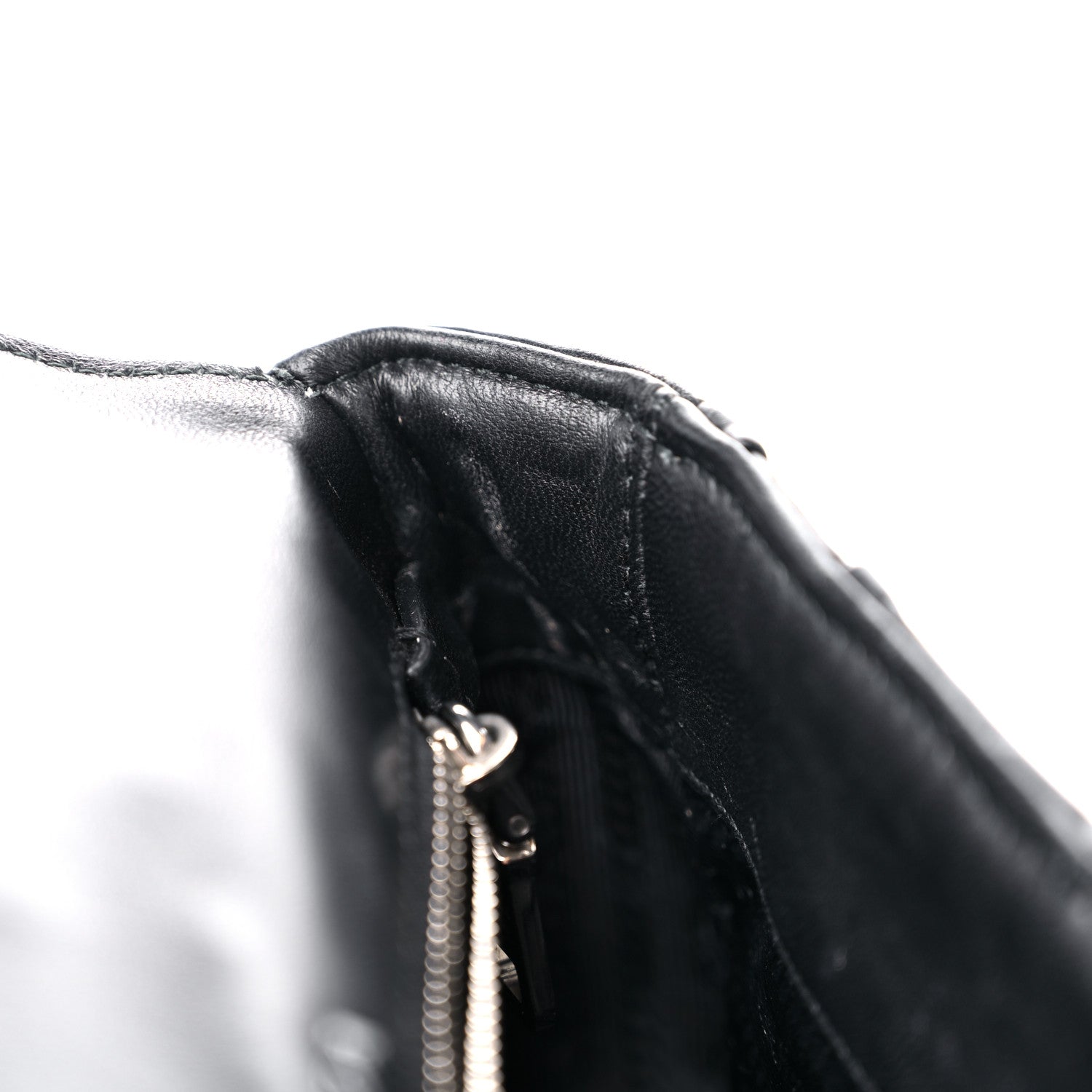 Prada Nappa Gaufre Small Chain Flap Shoulder Bag Black 12 of 16
