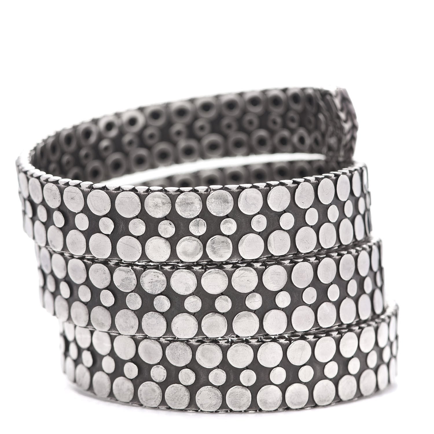 John Hardy Sterling Silver Dot Triple Coil Bracelet M 3 of 5