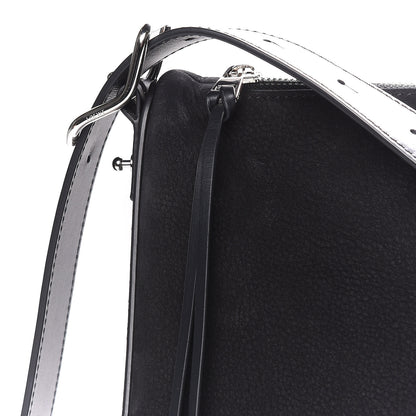 Loewe Nubuck Calfskin Berlingo Shoulder Bag Black 7 of 10