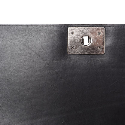 Chanel Lambskin Chevron Quilted New Medium Boy Flap Black 12 of 14