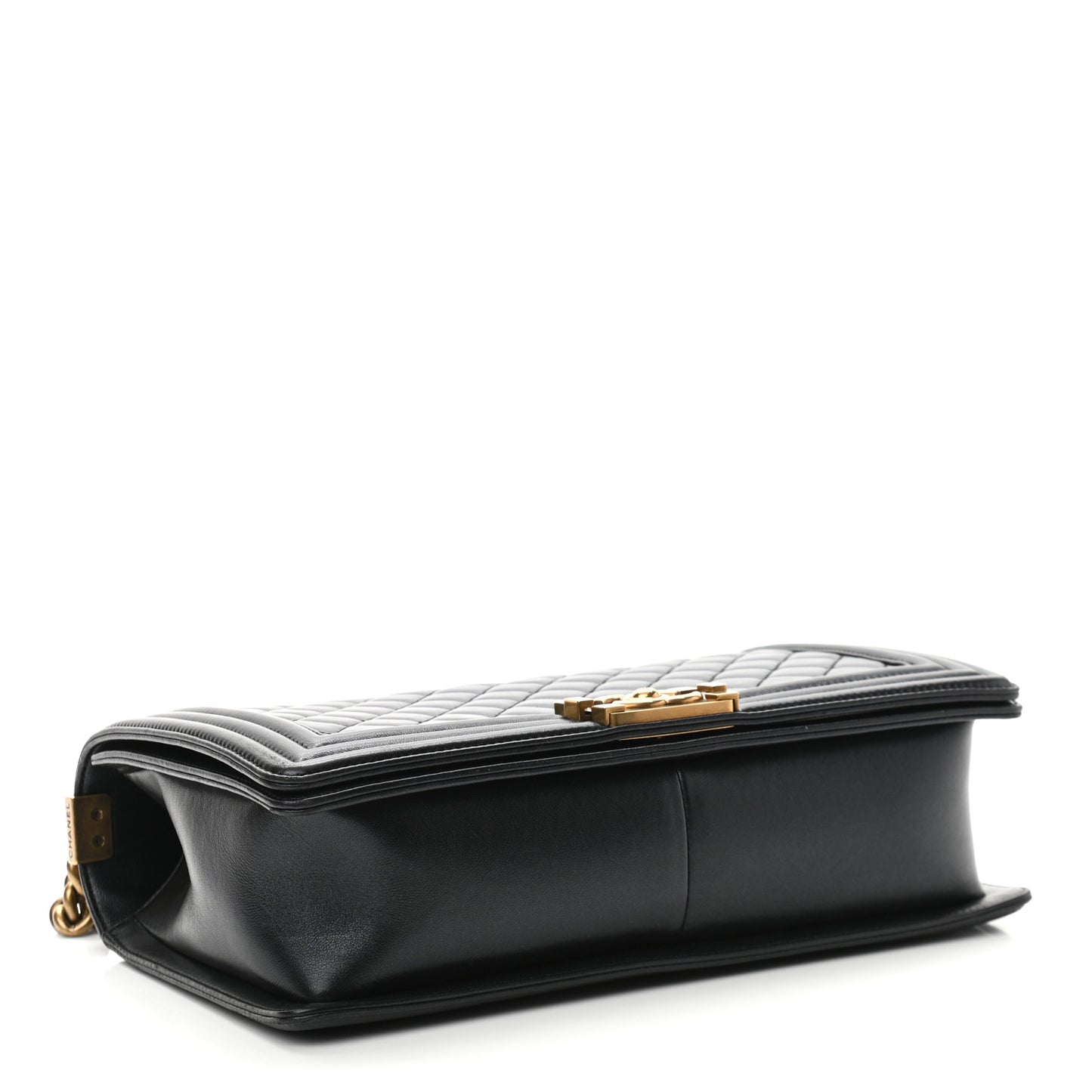 Lambskin Quilted New Medium Boy Flap Black
