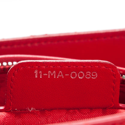 Christian Dior Lambskin Cannage Medium Lady Dior Red 7 of 8