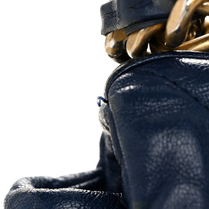 Chanel Goatskin Quilted Large Chanel 19 Flap Dark Blue 14 of 15