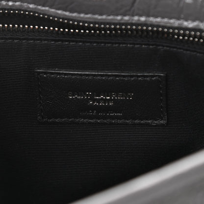 Saint Laurent Crinkled Calfskin Matelasse Monogram Medium Niki Chain Satchel Storm 6 of 11