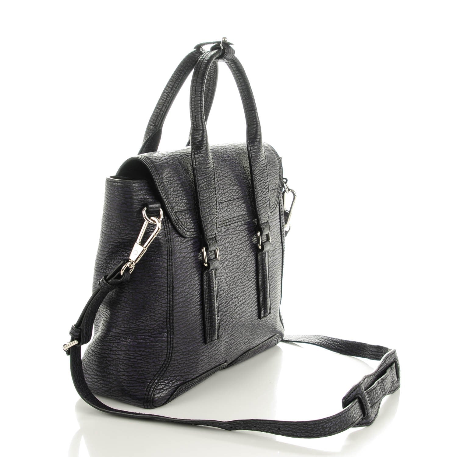 3.1 Phillip Lim 3.1 Textured Calfskin Medium Pashli Satchel African Violet 3 of 7