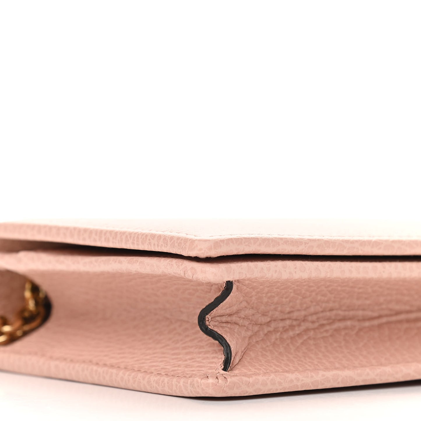 Dollar Calfskin Mini GG Marmont Chain Wallet Perfect Pink