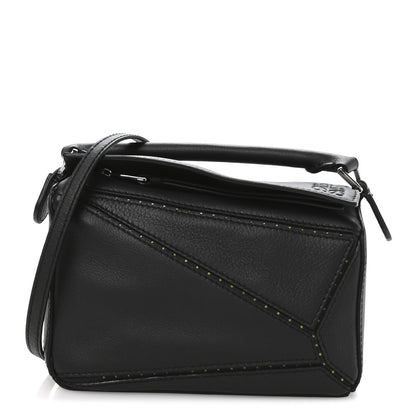 Loewe Calfskin LED Mini Puzzle Bag Black 1 of 12