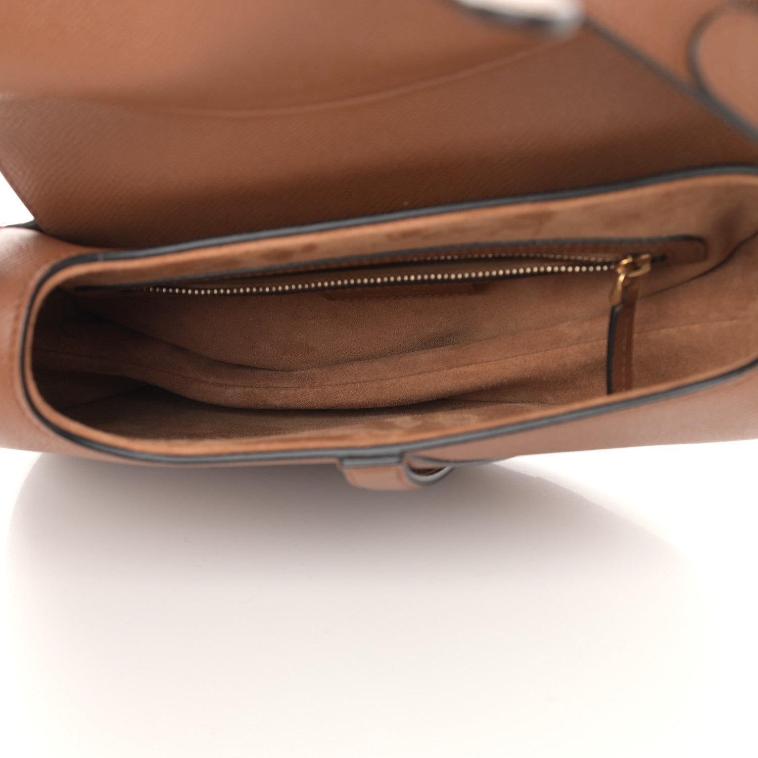 Christian Dior Grained Calfskin Saddle Bag Camello 4 of 9