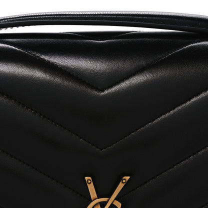 Saint Laurent Lambskin Chevron Quilted Large LouLou Black 9 of 11