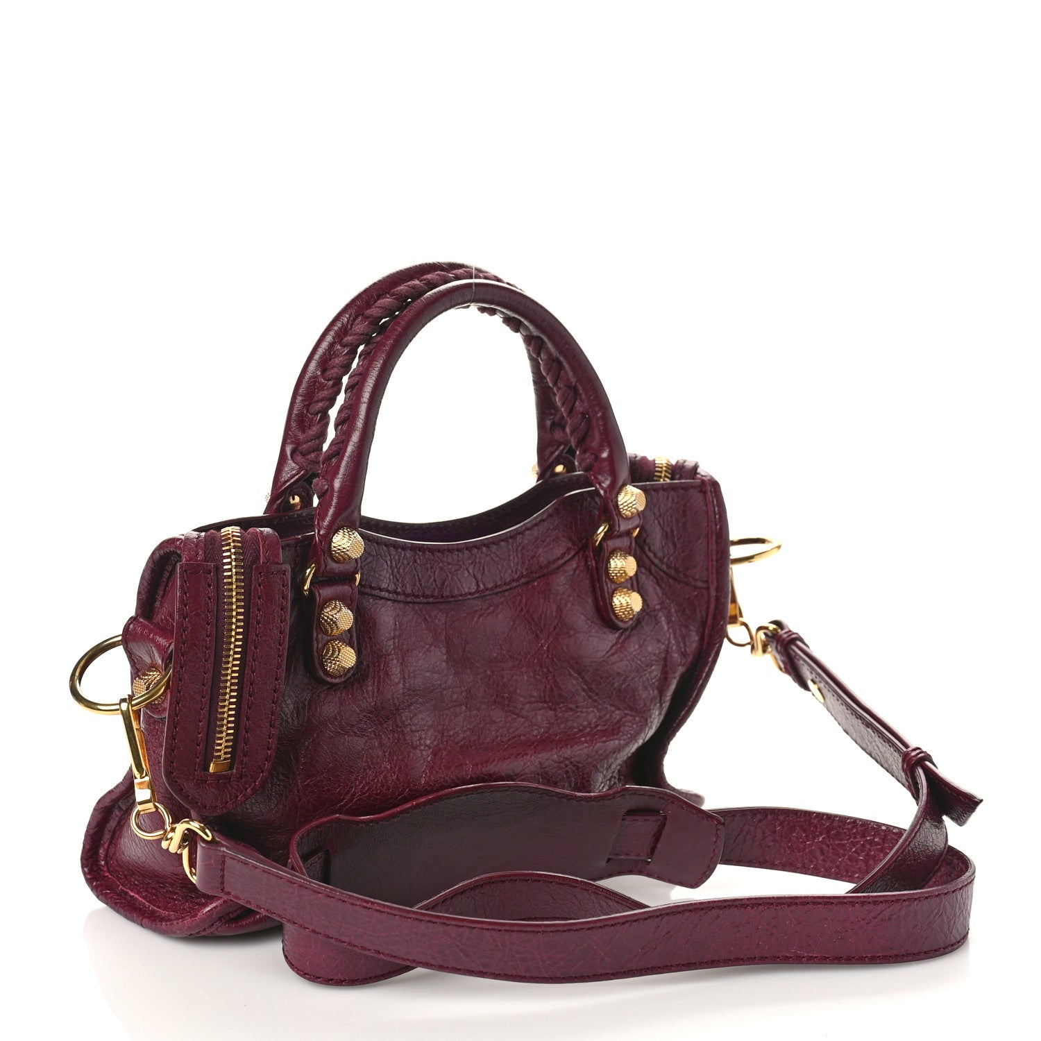 Balenciaga Agneau Giant 12 Gold Hardware Mini City Violet Prune 3 of 8