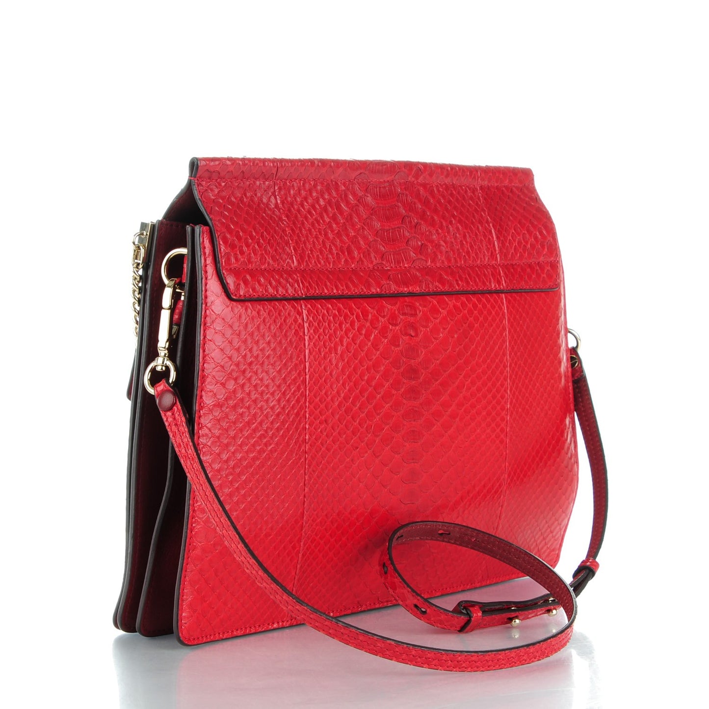 Python Medium Faye Shoulder Bag Red