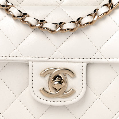 Chanel Lambskin Quilted CC In Love Heart Clutch With Chain White 8 of 10