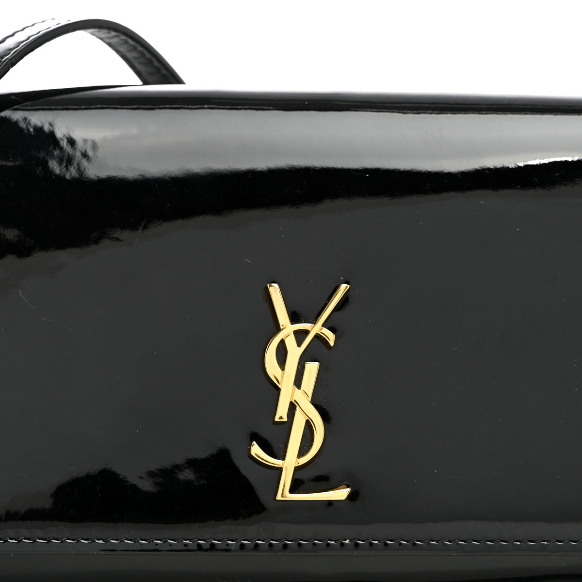 Saint Laurent Patent Monogram Phone Holder Crossbody Black 8 of 11