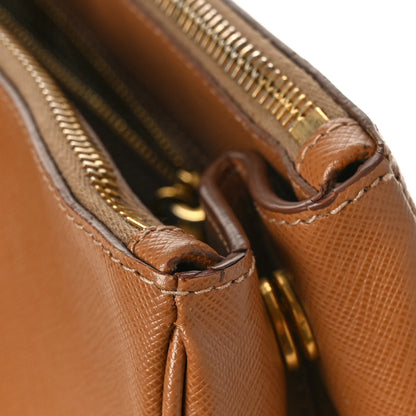 Prada Saffiano Large Galleria Double Zip Tote Caramel 9 of 10