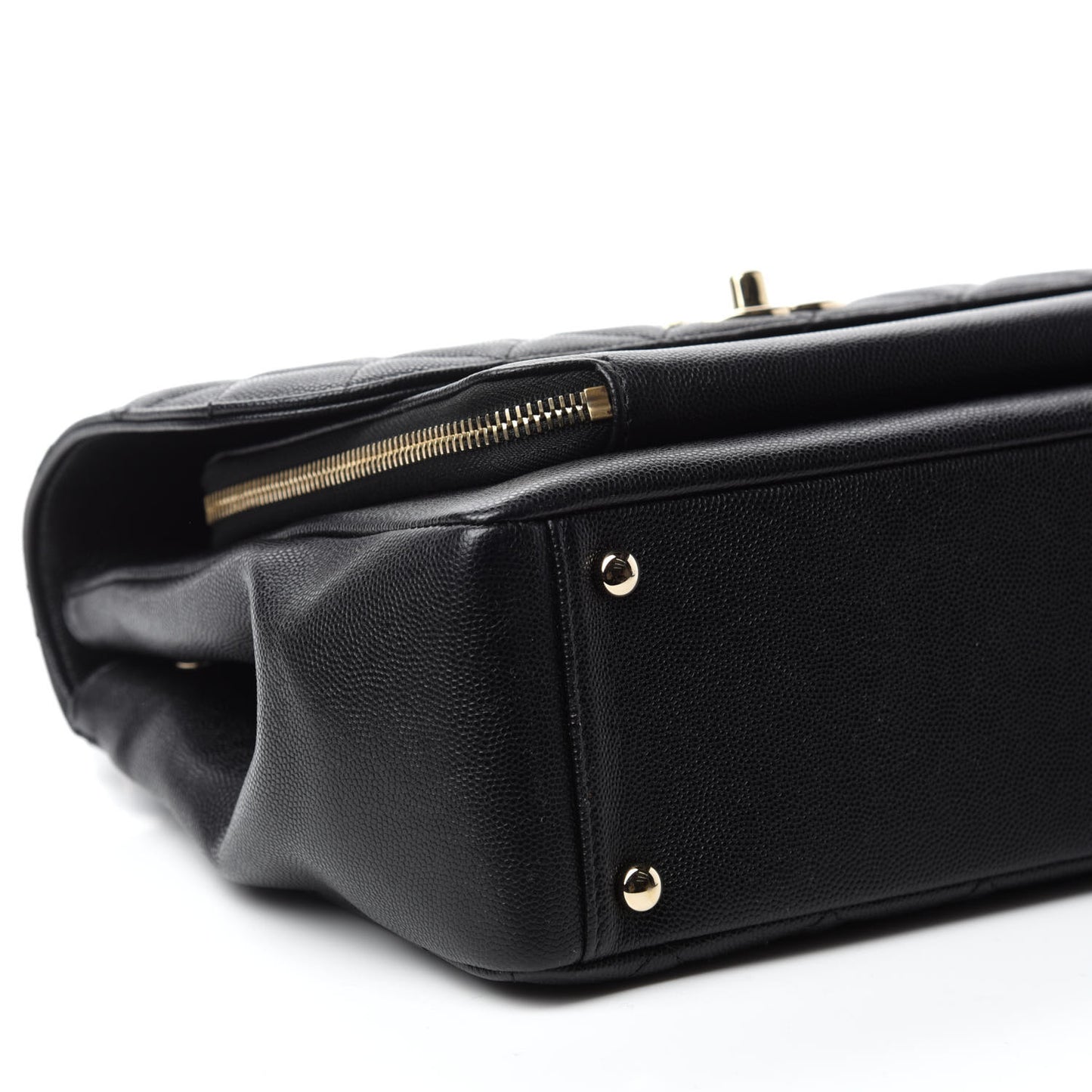 Caviar Quilted Large Business Affinity Flap Black