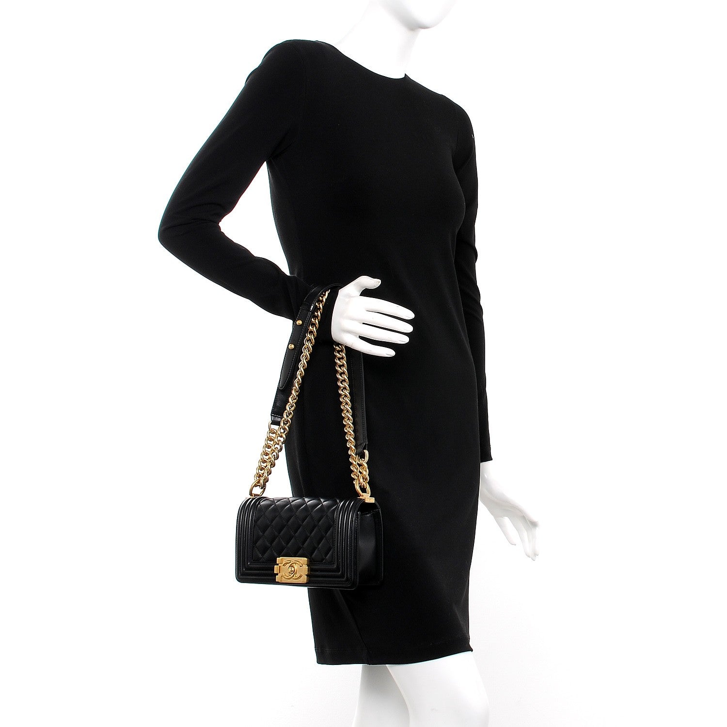 Chanel Lambskin Quilted Small Boy Flap Black 3 of 8