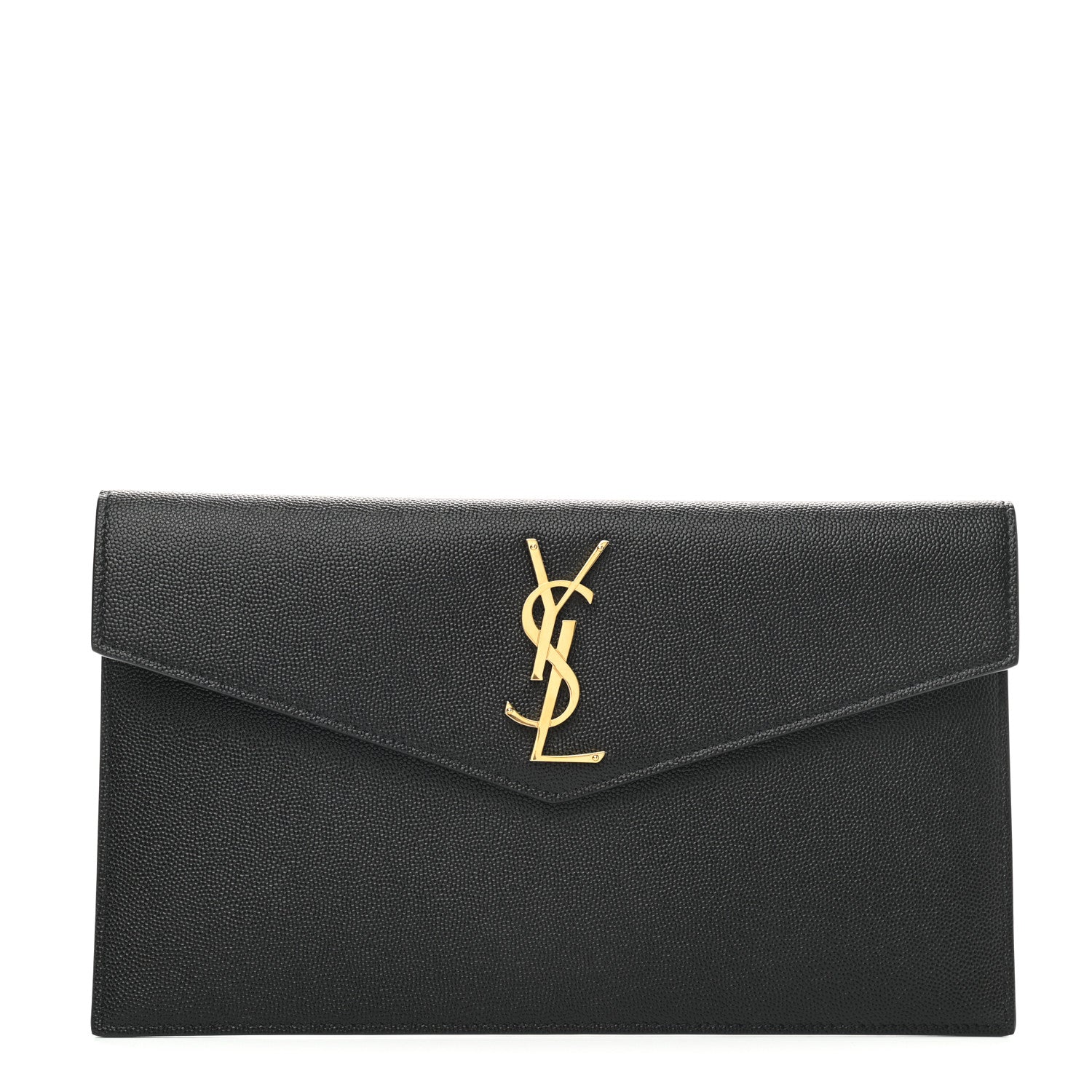 Saint Laurent Grain De Poudre Uptown Pouch Black 1 of 7