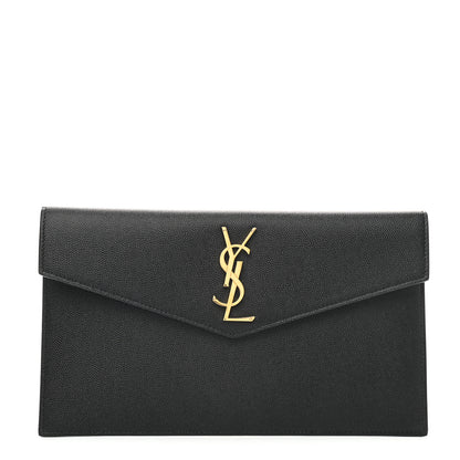Saint Laurent Grain De Poudre Uptown Pouch Black 1 of 7