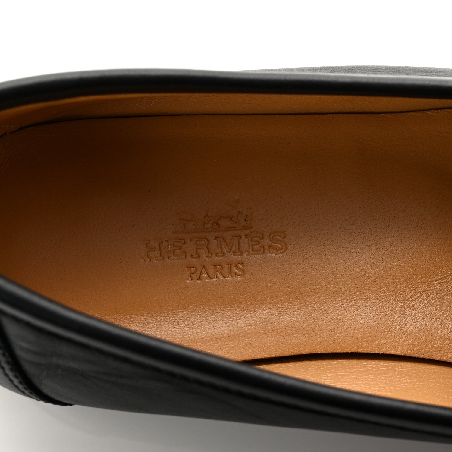 Hermes Calfskin Womens Colette Loafers 36 Black 8 of 10
