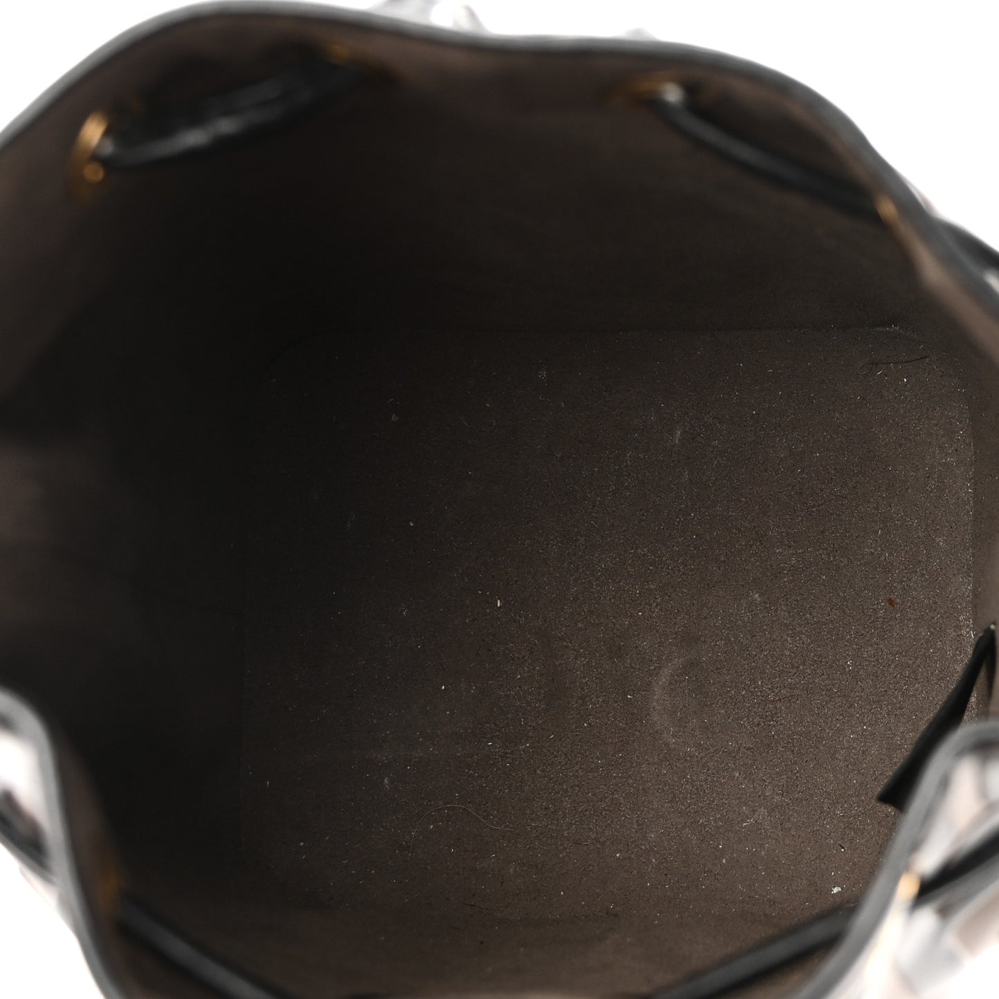 Vitello Liberty F is Fendi Bi-Color FF 1974 Embossed Mini Mon Tresor Bucket Bag Maya Black