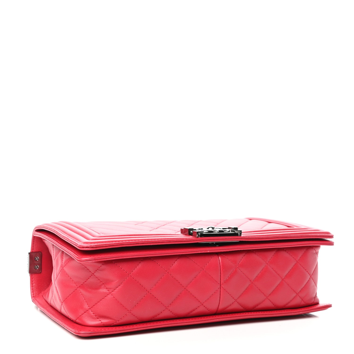 Chanel Lambskin Chevron Quilted New Medium Boy Flap Dark Pink 4 of 10