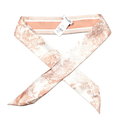 Christian Dior Silk Toile De Jouy Mitzah Scarf Pink 1 of 4