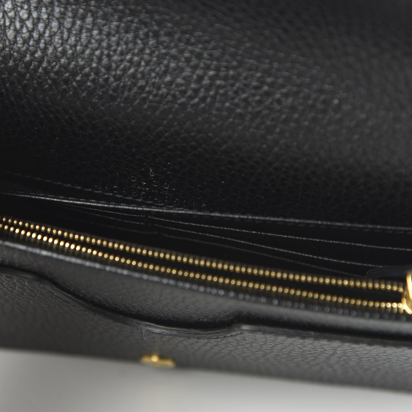Calfskin Mini GG Marmont Chain Wallet Black
