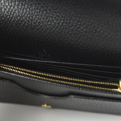 Gucci Calfskin Mini GG Marmont Chain Wallet Black 9 of 10